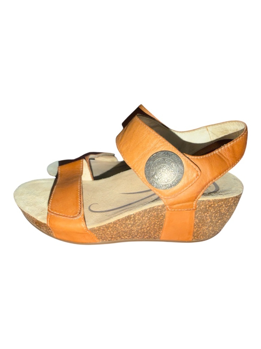 Abeo Una Brown Leather Wedge Heels 8 N Sandals